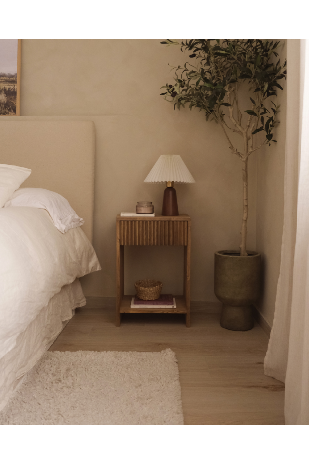 Fluted Drawer Bedside Table | Decowood Bali | Oroa.com