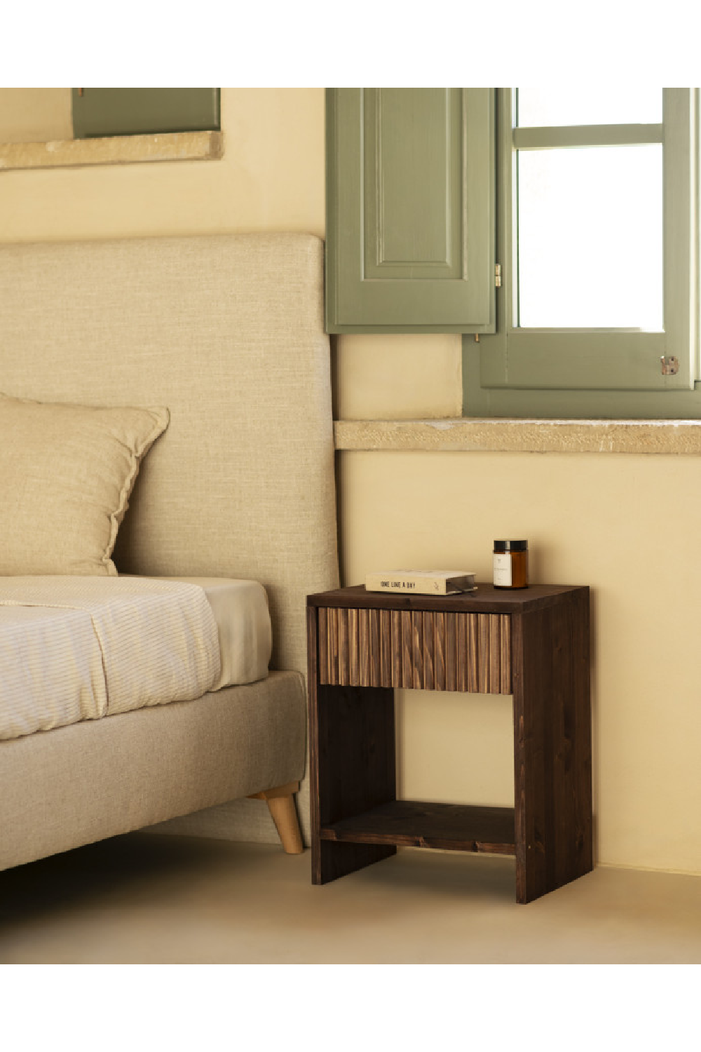 Fluted Drawer Bedside Table | Decowood Bali | Oroa.com