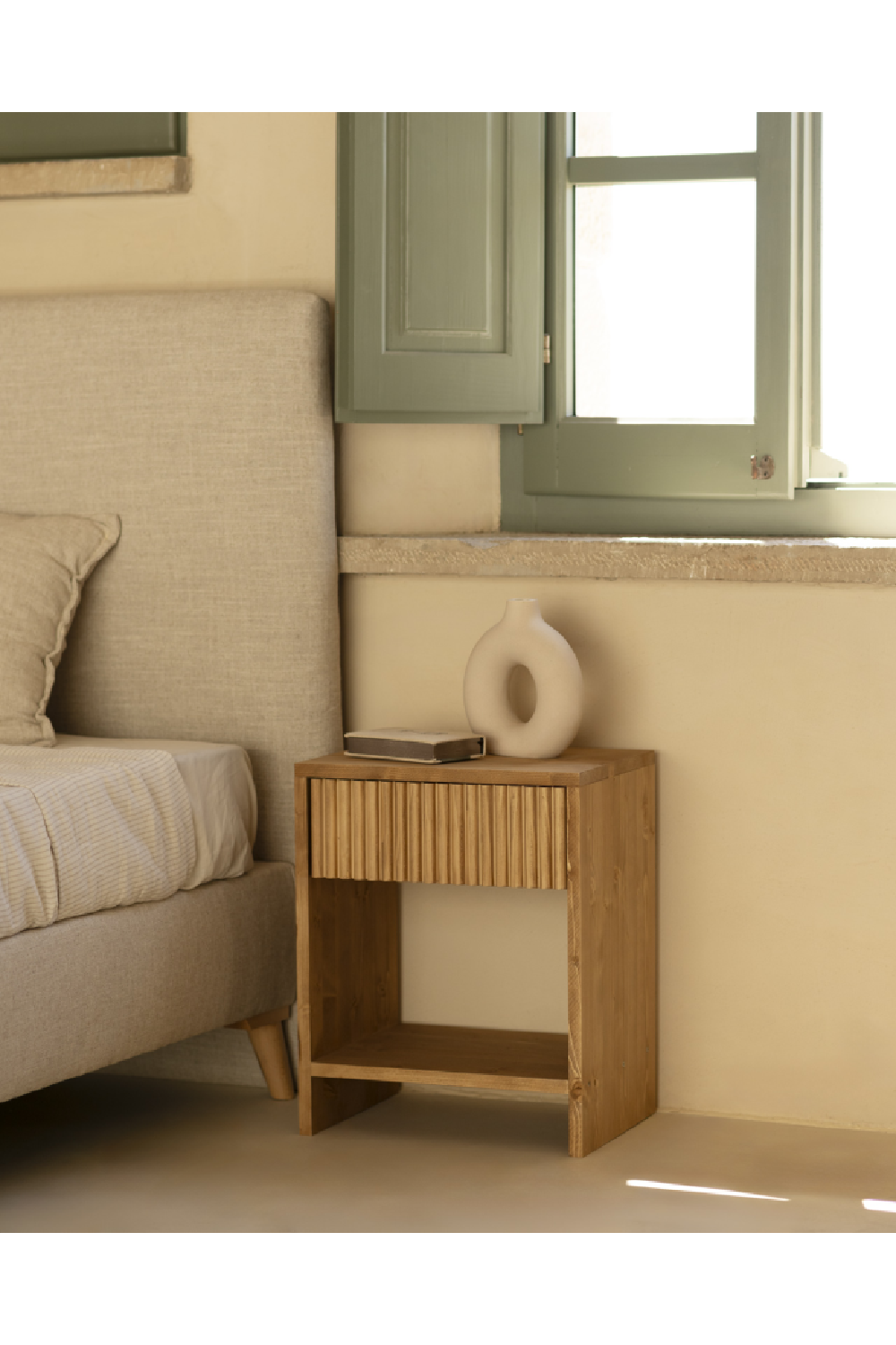 Fluted Drawer Bedside Table | Decowood Bali | Oroa.com