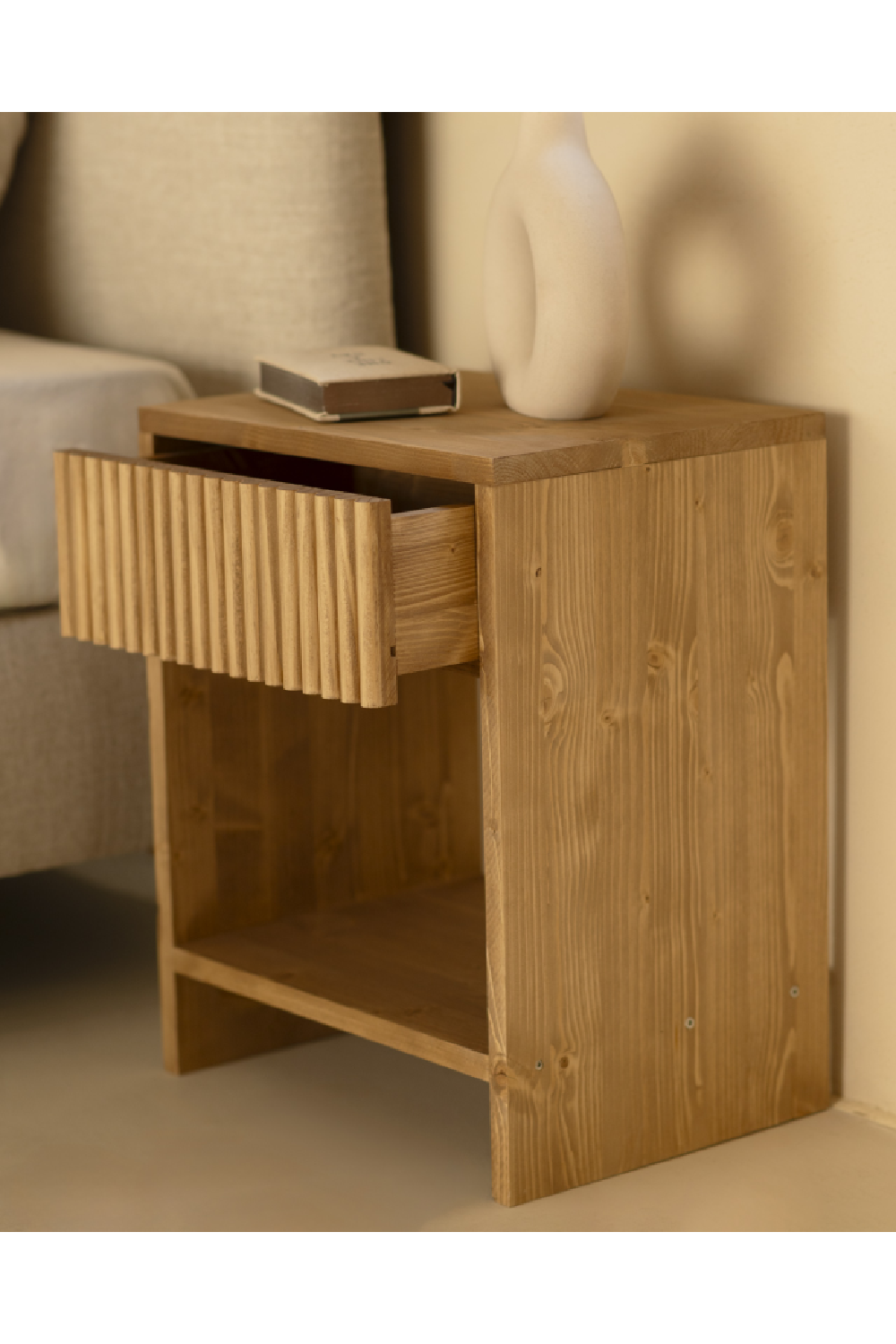 Fluted Drawer Bedside Table | Decowood Bali | Oroa.com