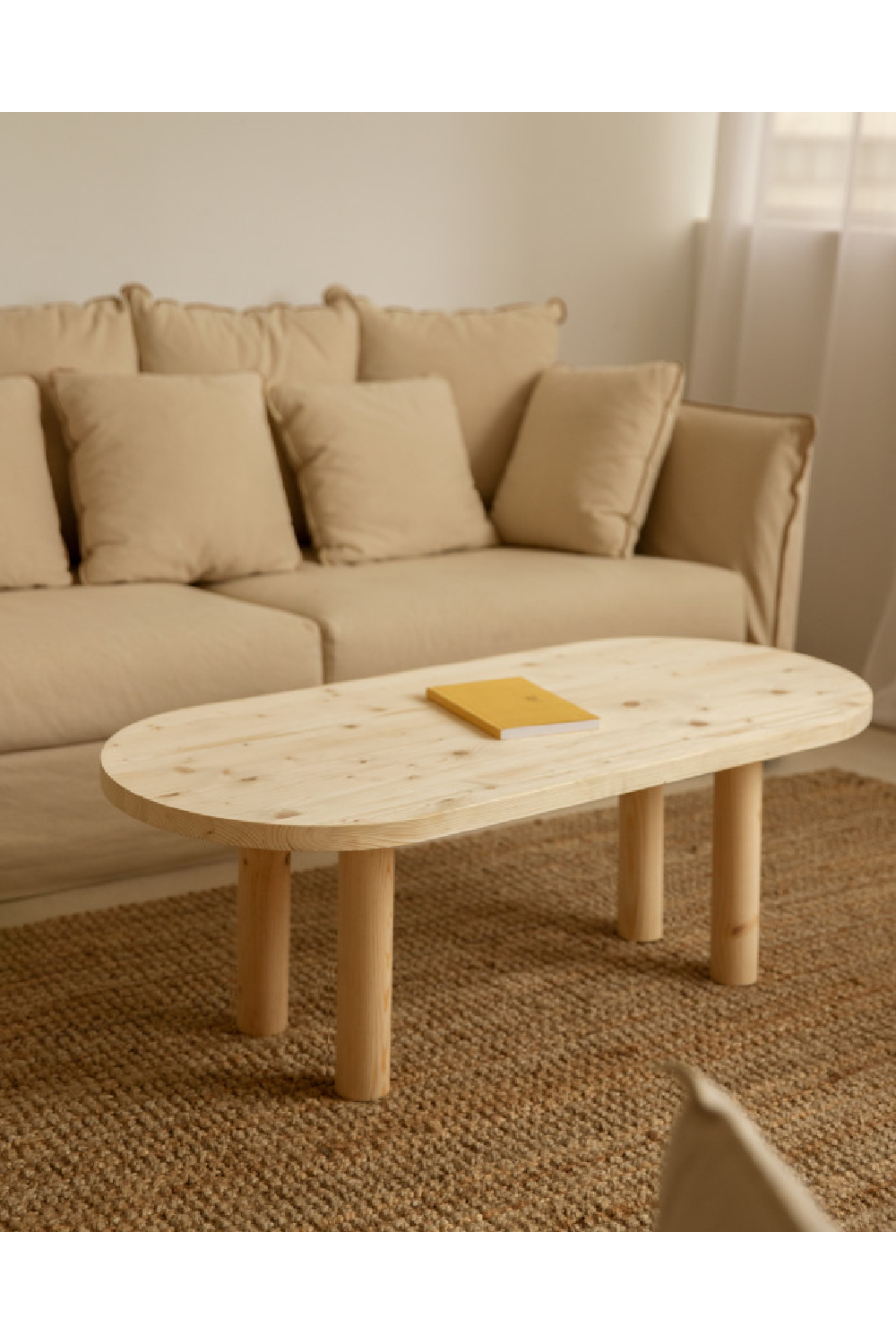 Tinted Wood Oval Coffee Table | Decowood Gina | Oroa.com
