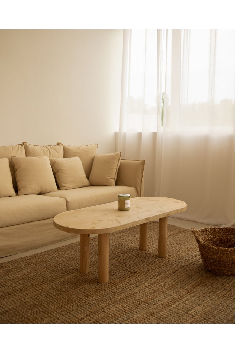 Tinted Wood Oval Coffee Table | Decowood Gina | Oroa.com