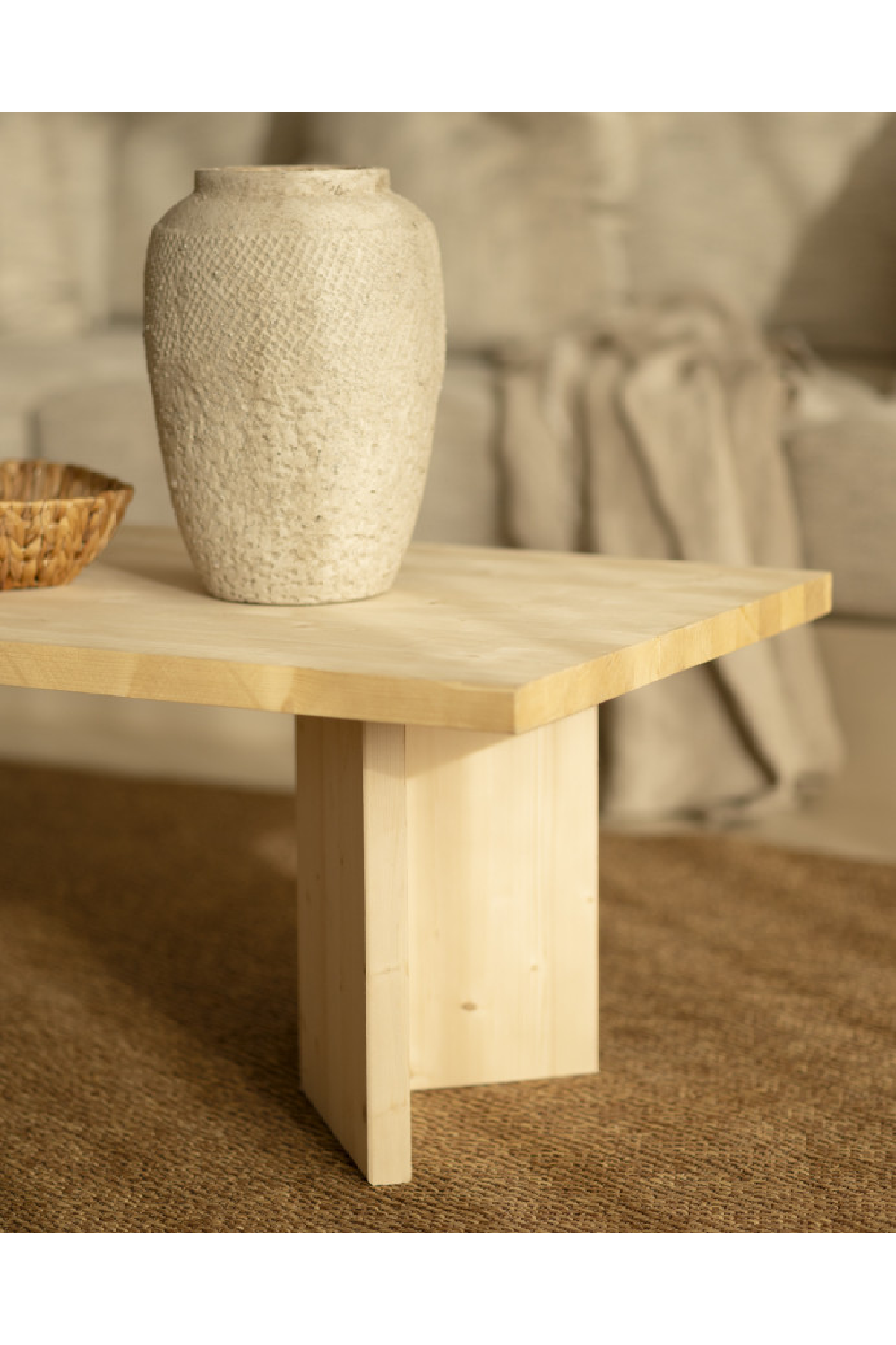 Rectangular Fir Wood Coffee Table | Decowood Kyoto | Oroa.com