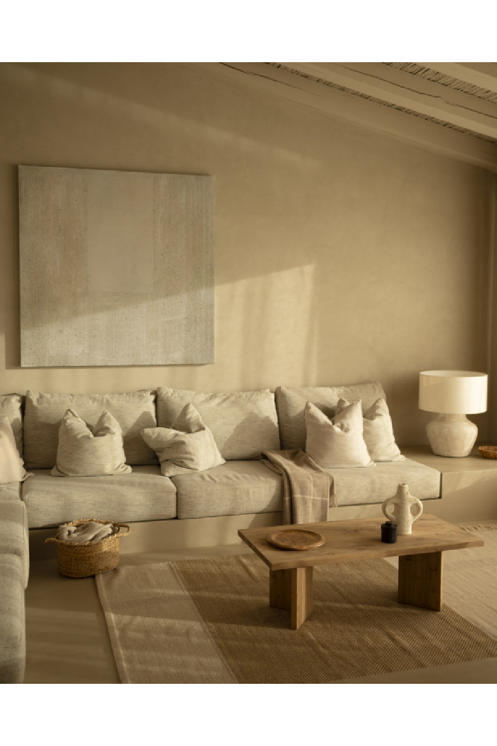 Rectangular Fir Wood Coffee Table | Decowood Kyoto | Oroa.com