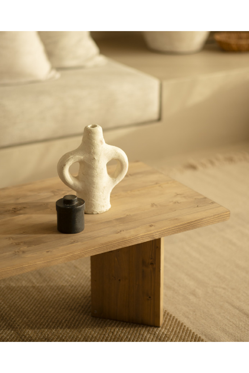 Rectangular Fir Wood Coffee Table | Decowood Kyoto | Oroa.com