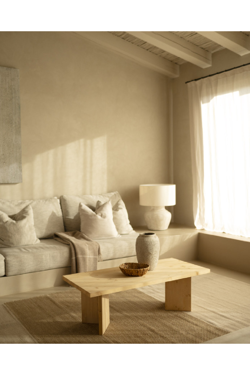 Rectangular Fir Wood Coffee Table | Decowood Kyoto | Oroa.com