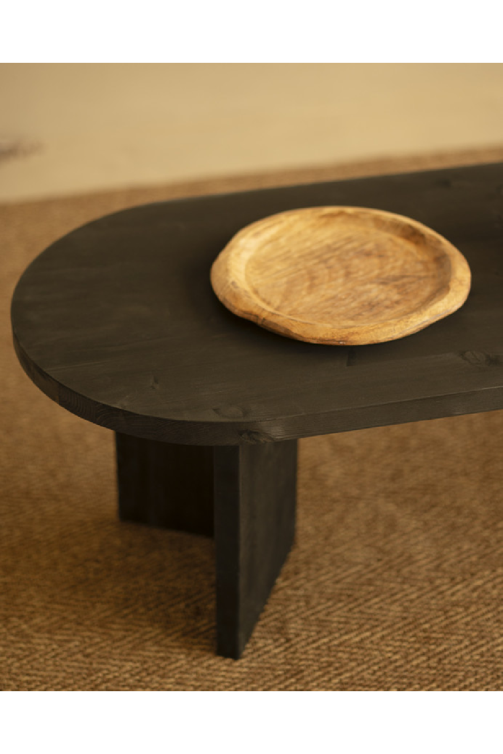 Oval Wood Coffee Table | Decowood Osaka | Oroa.com