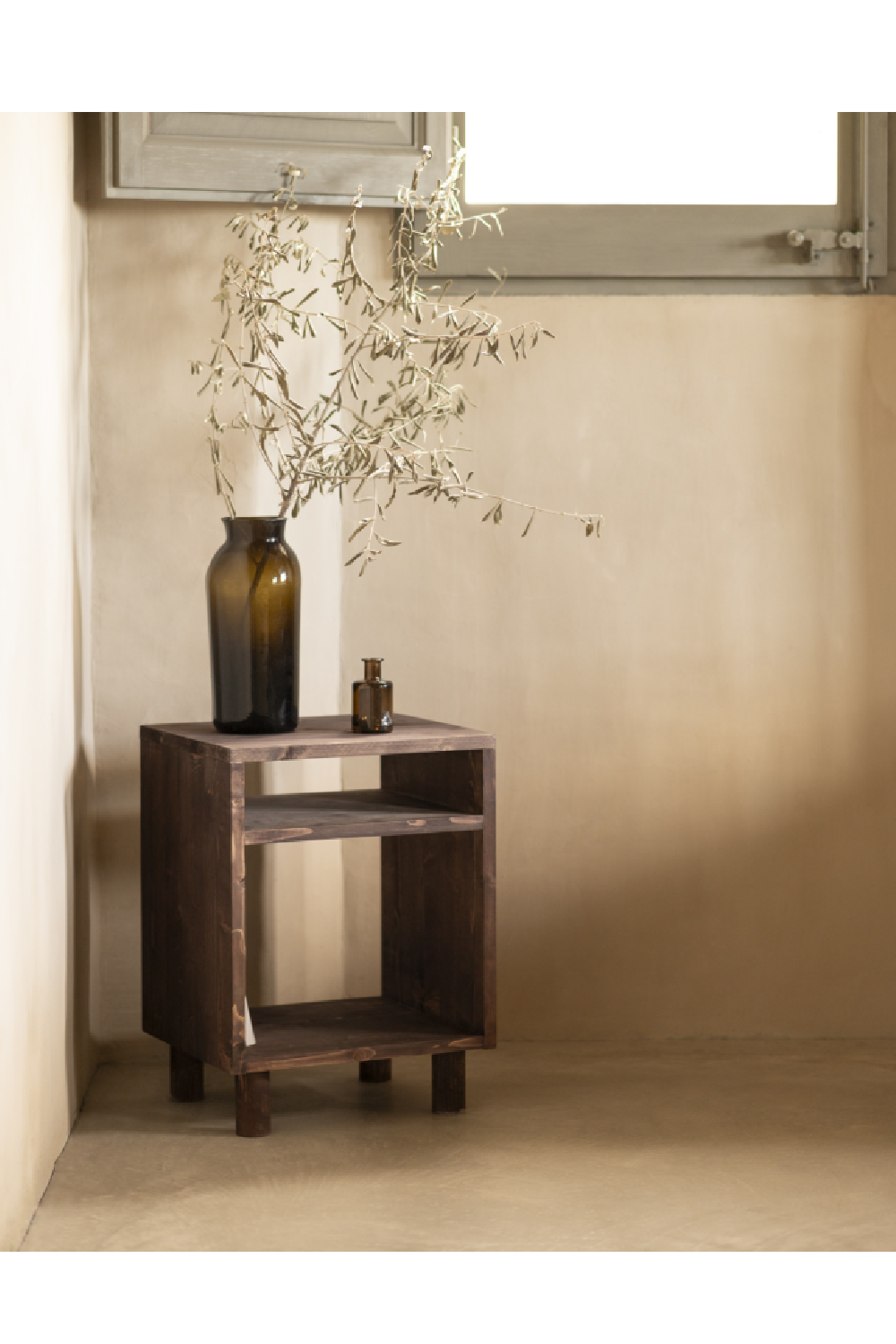 Minimalist Wooden Nightstand | Decowood Hera | Oroa.com
