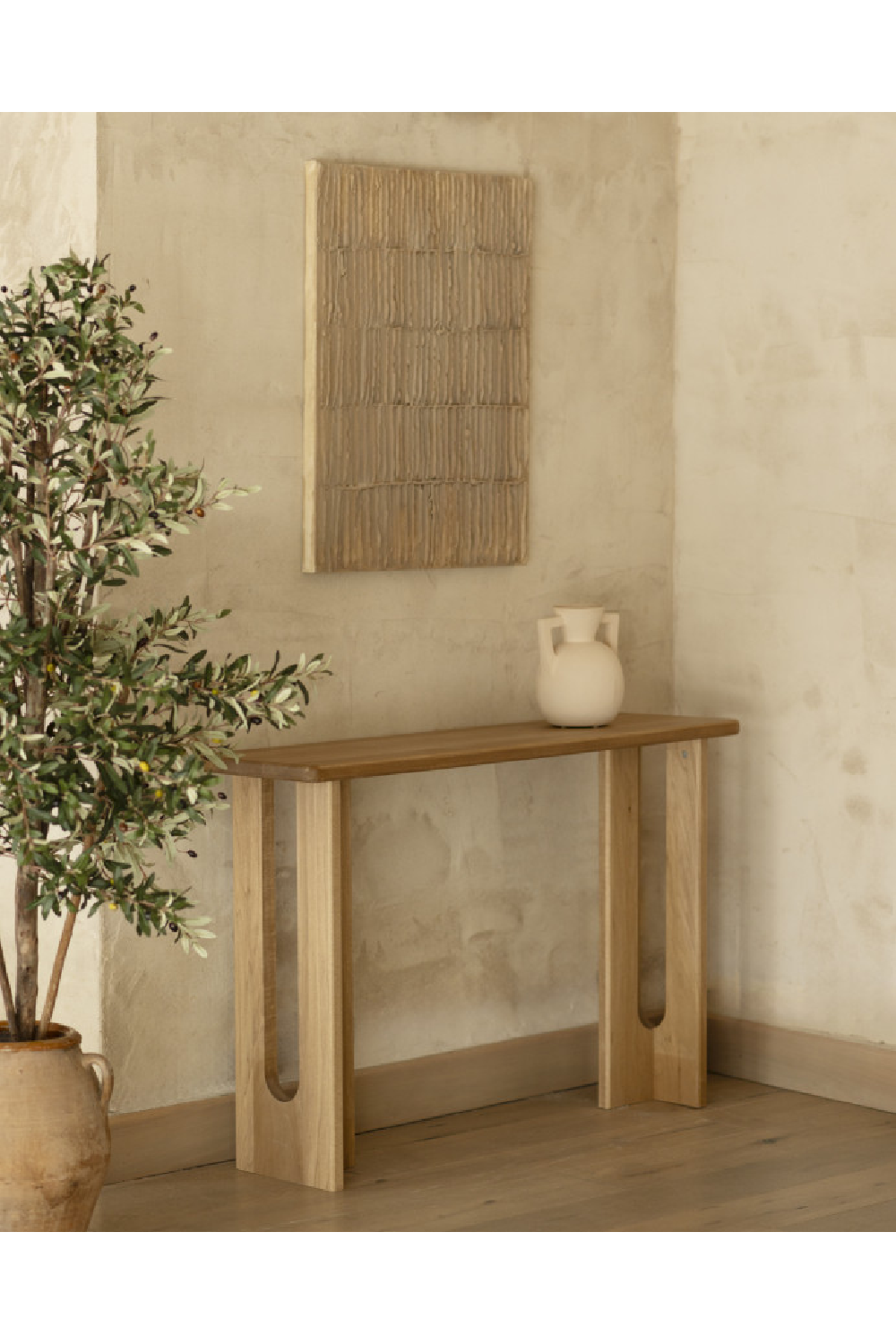 Varnished Poplar Wood Console Table | Decowood Lua | Oroa.com