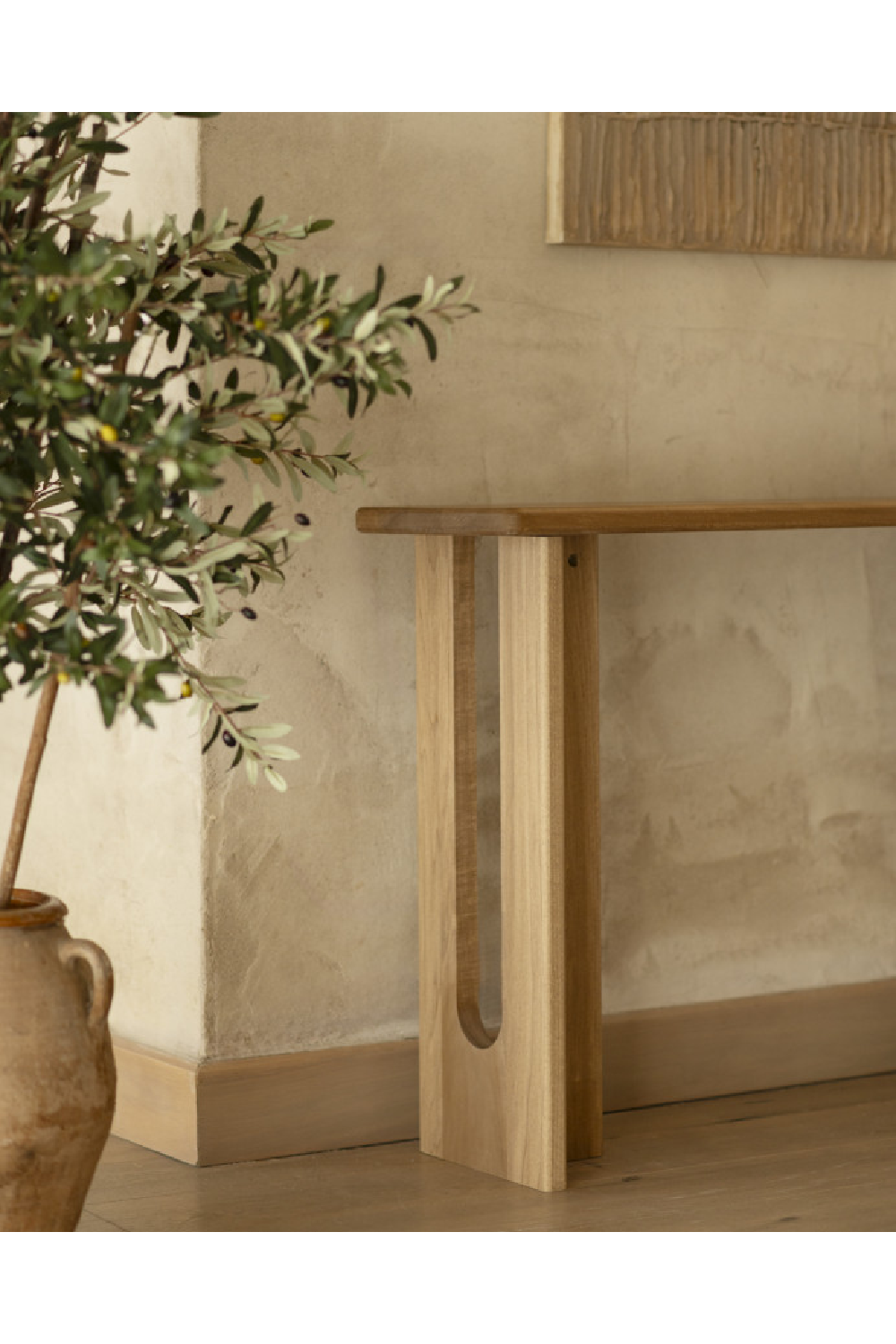 Varnished Poplar Wood Console Table | Decowood Lua | Oroa.com