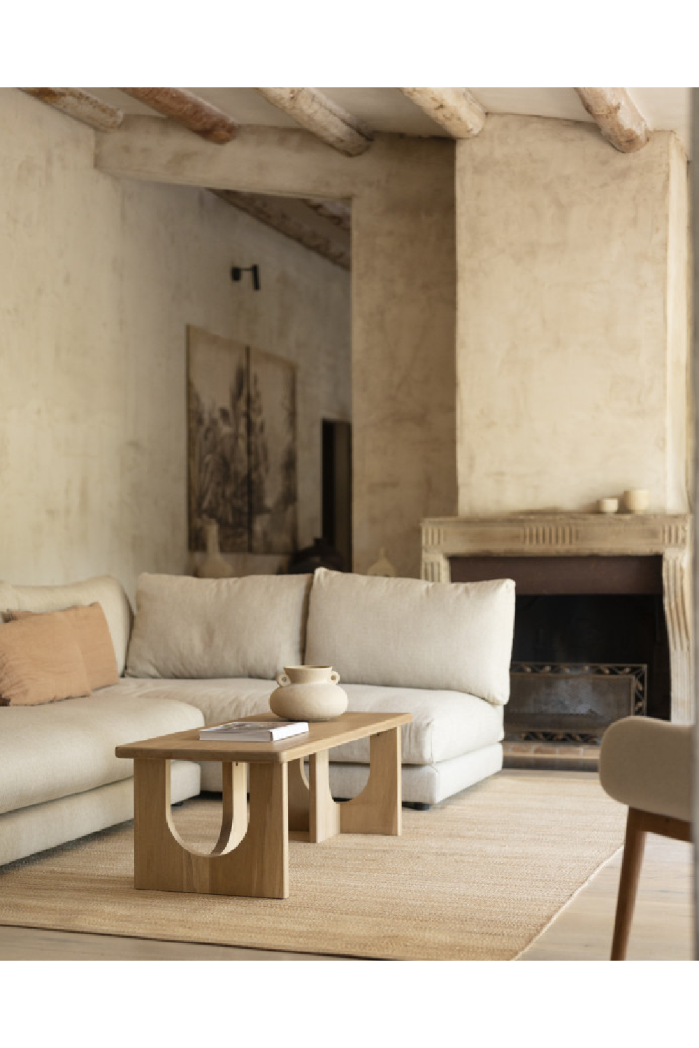 Varnished Poplar Wood Coffee Table | Decowood Lua | Oroa.com