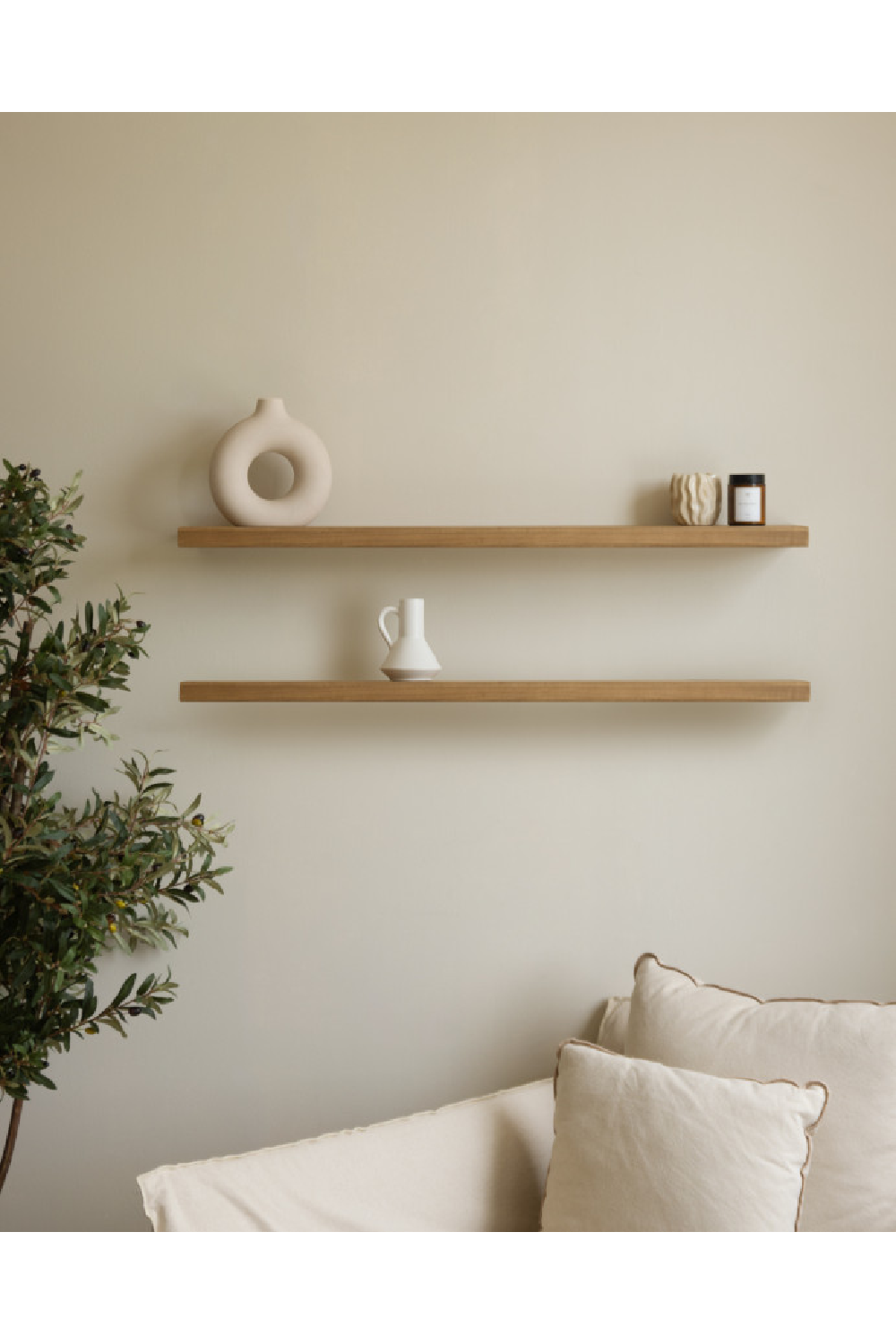 Solid Poplar Wood Wall Shelf | Decowood Lua | Oroa.com