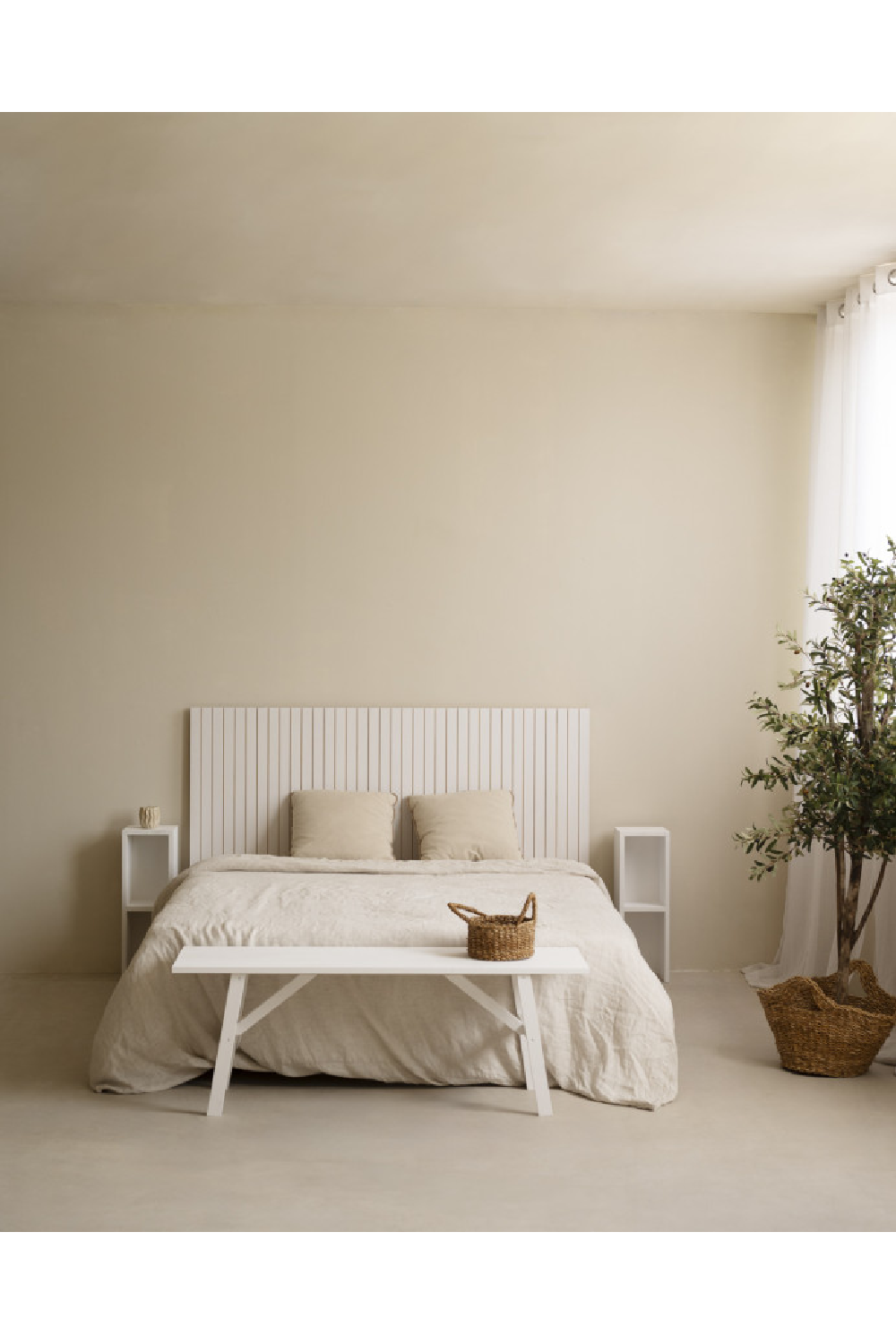 Pine Wood Grooved Headboard | Decowood Marta | Oroa.com