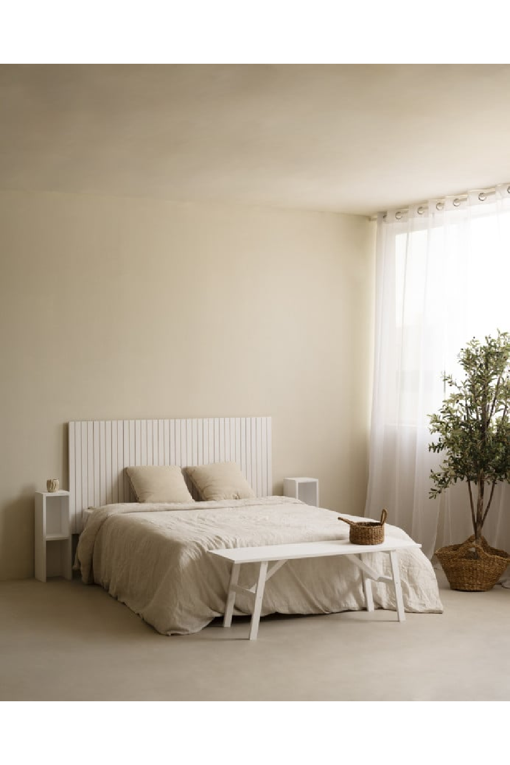 Pine Wood Grooved Headboard | Decowood Marta | Oroa.com