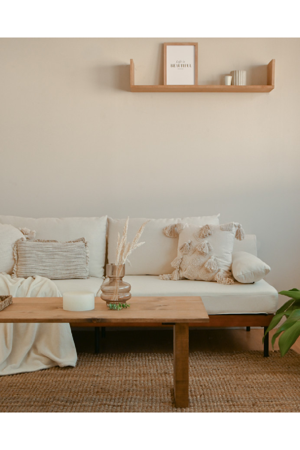 Slatted Pine Coffee Table | Decowood Oyane | Oroa.com