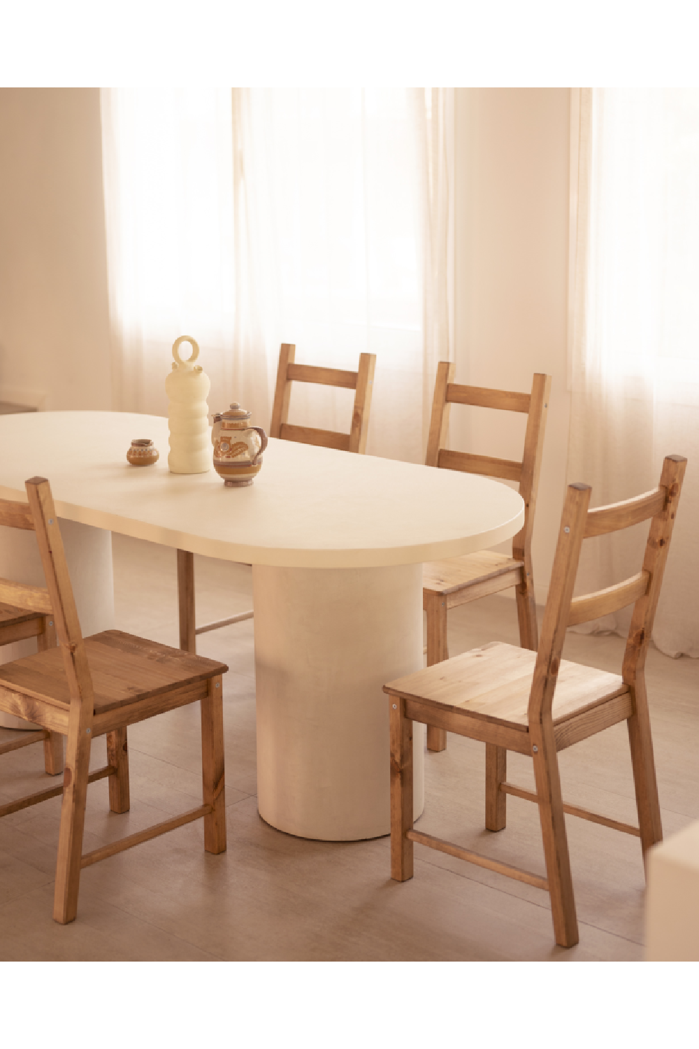 Pine Wood Dining Chair Set (2) | Decowood Lucia | Oroa.com