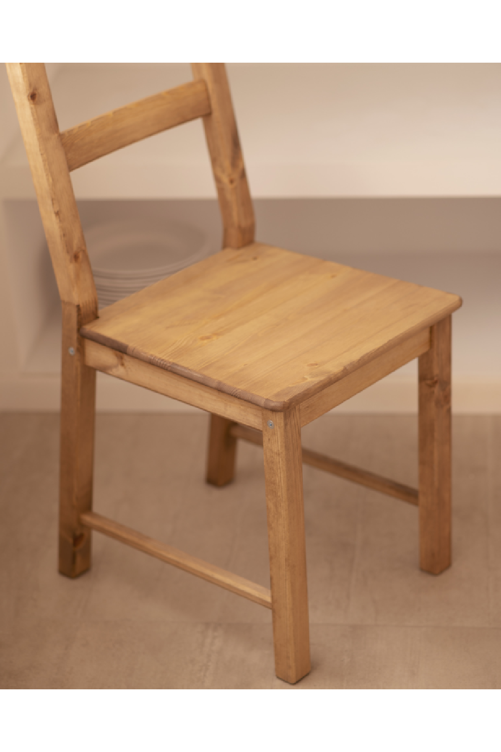 Pine Wood Dining Chair Set (4) | Decowood Lucia | Oroa.com