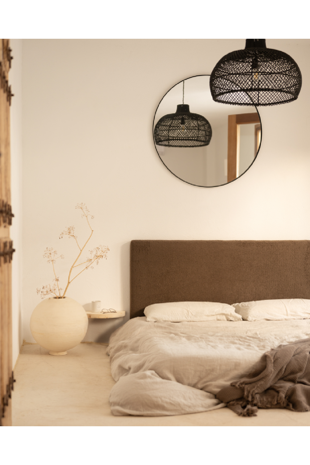 Semi-Circle Floating Bedside Tables (2) | Decowood Tokyo | Oroa.com