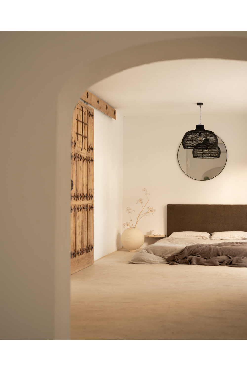 Semi-Circle Floating Bedside Tables (2) | Decowood Tokyo | Oroa.com