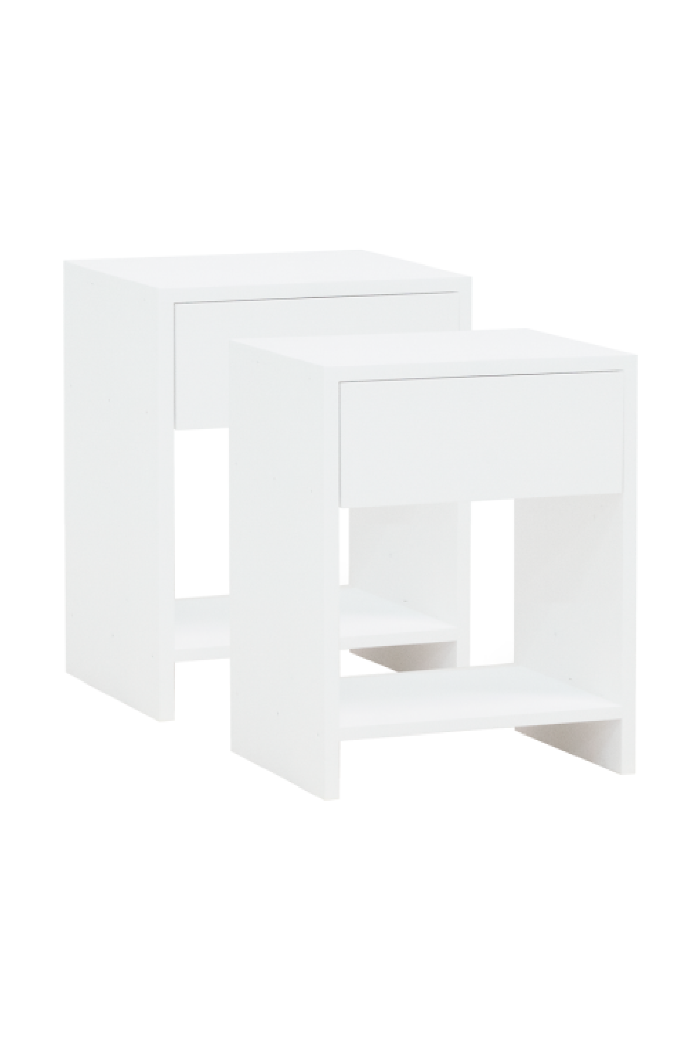 1-Drawer Wooden Bedside Tables (2) | Decowood Martina | Oroa.com