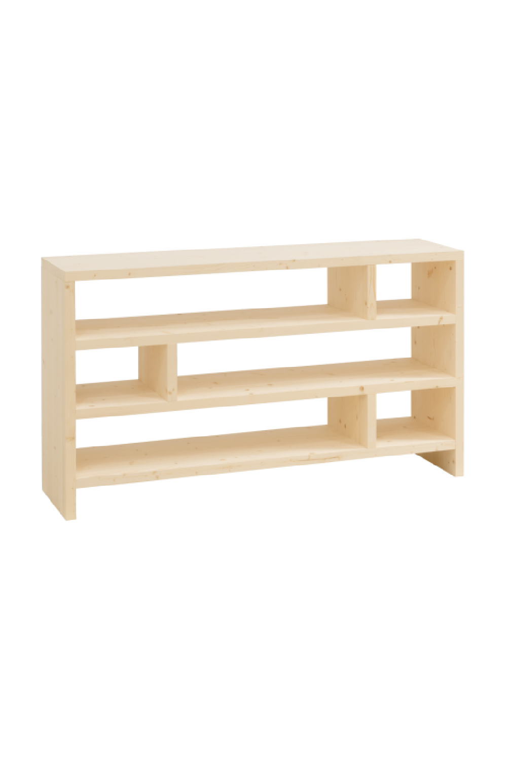 Solid Wood Low Bookshelf | Decowood Rose | OROA.com