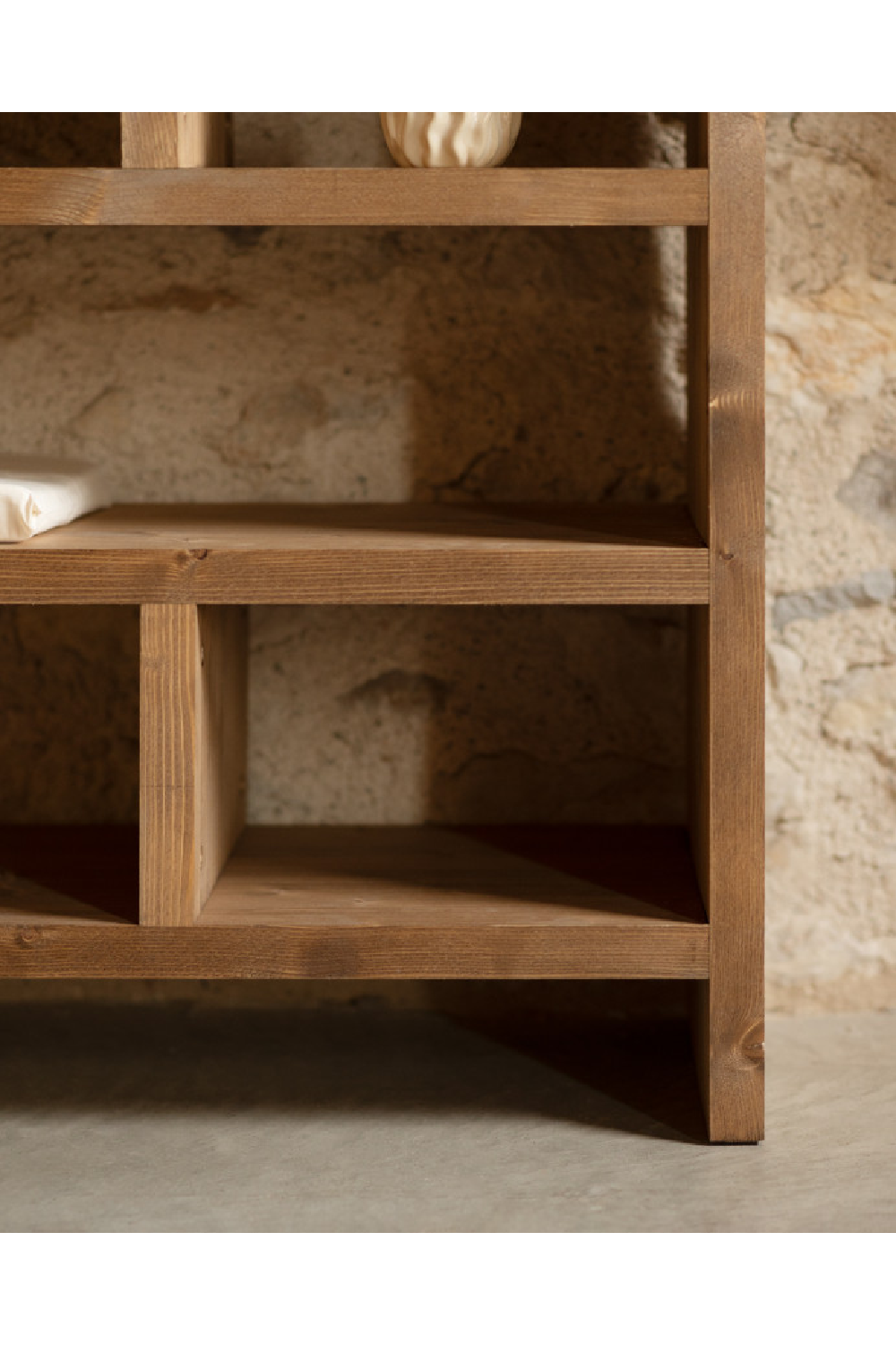 Solid Wood Low Bookshelf | Decowood Rose | OROA.com