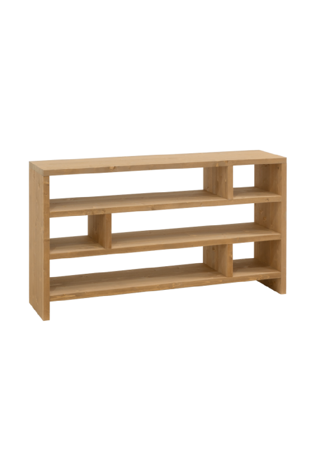 Solid Wood Low Bookshelf | Decowood Rose | OROA.com