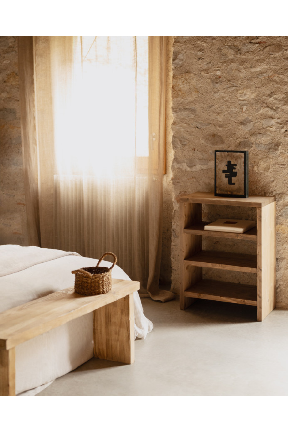 Solid Wood 3-Layer Bookcase | Decowood Rose | Oroa.com