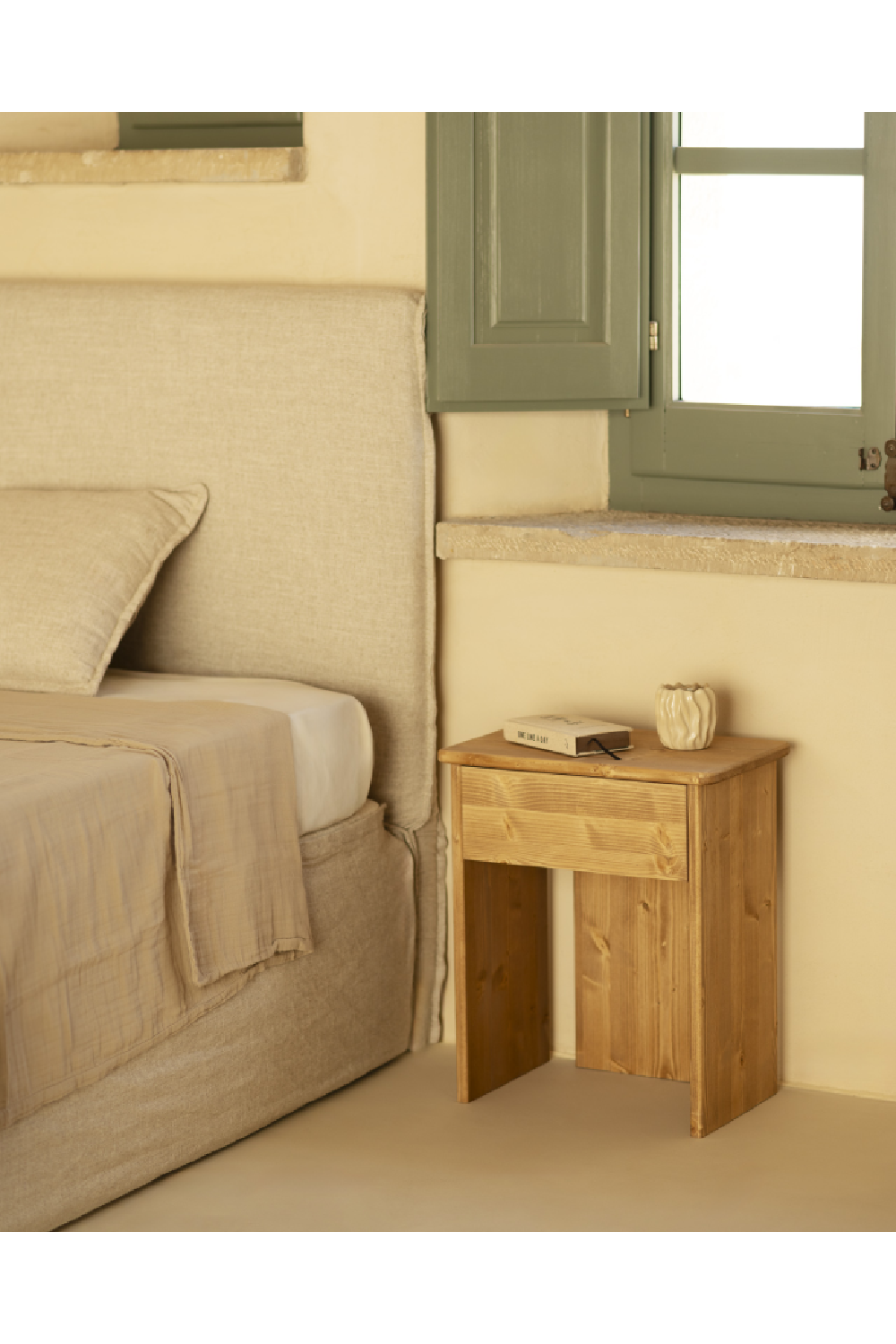 Minimalist 1-Drawer Nightstand | Decowood Sigrid | Oroa.com