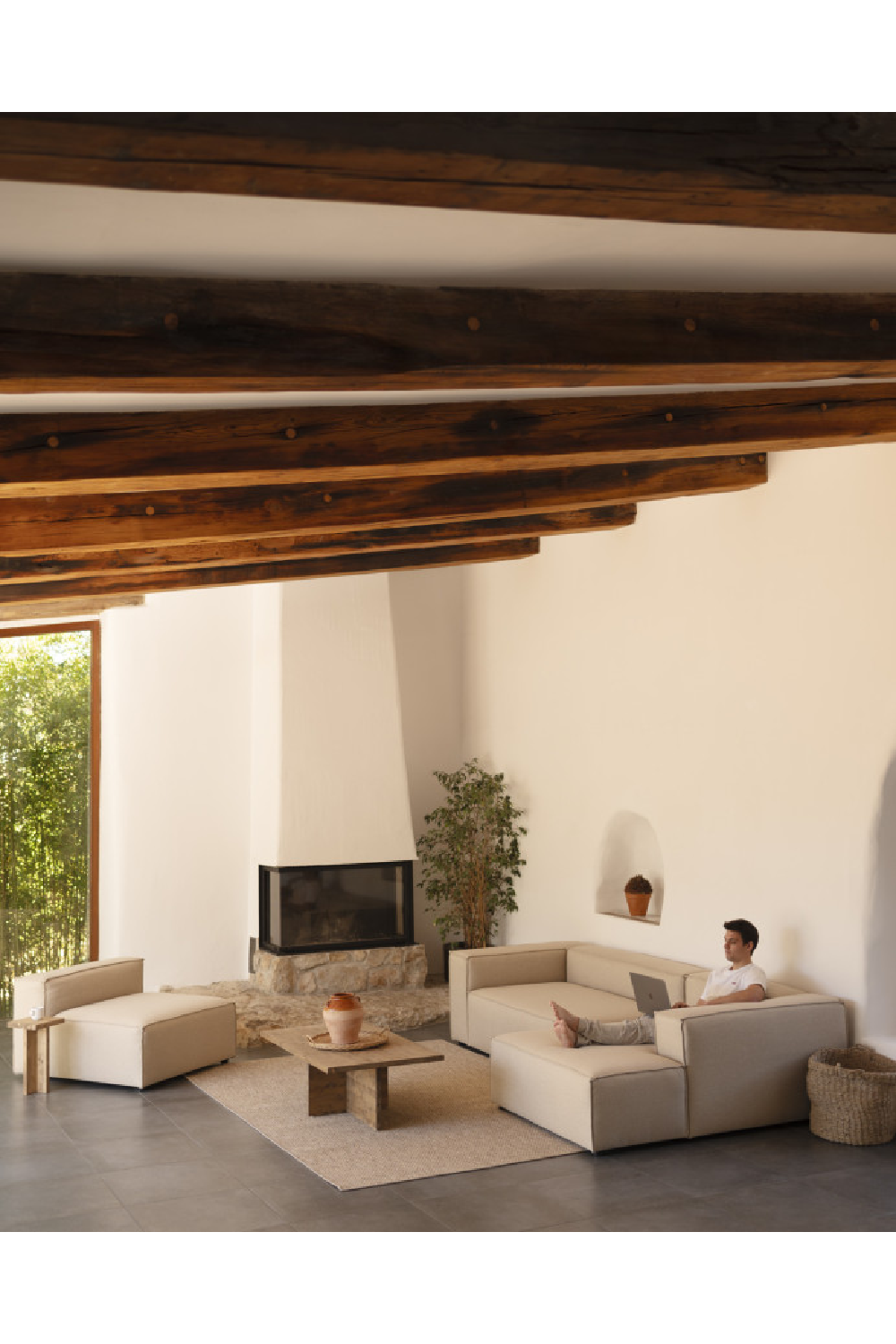 Square Solid Wood Side Table | Decowood Tena | Oroa.com