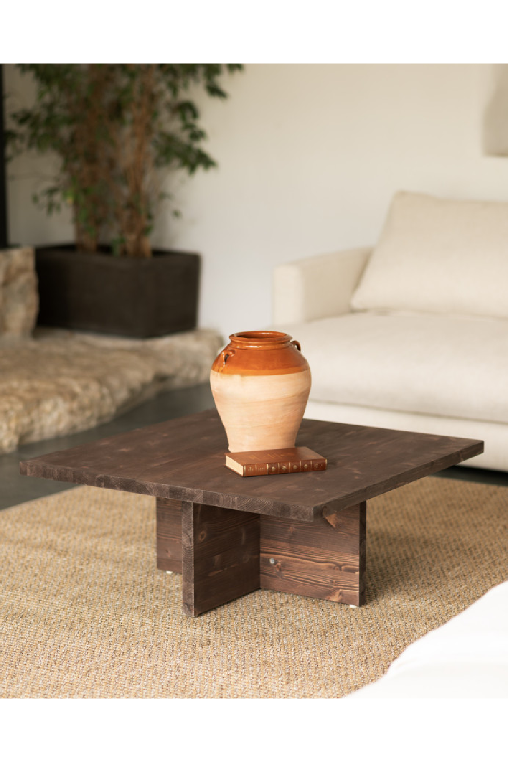 Square Solid Wood Coffee Table | Decowood Tena | Oroa.com
