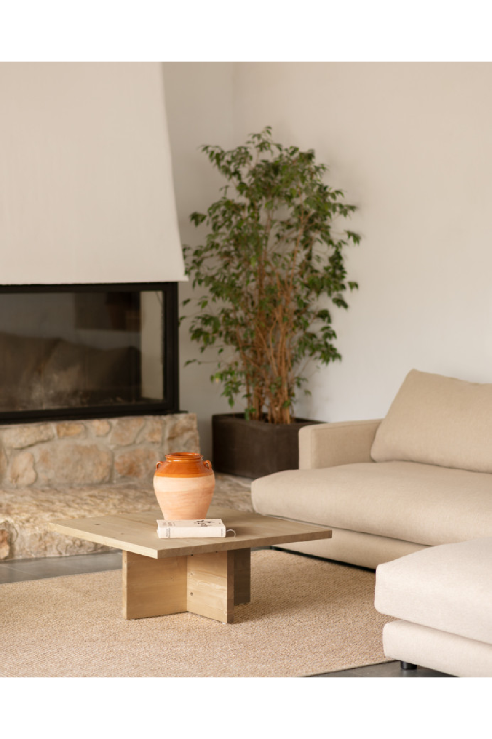 Square Solid Wood Coffee Table | Decowood Tena | Oroa.com