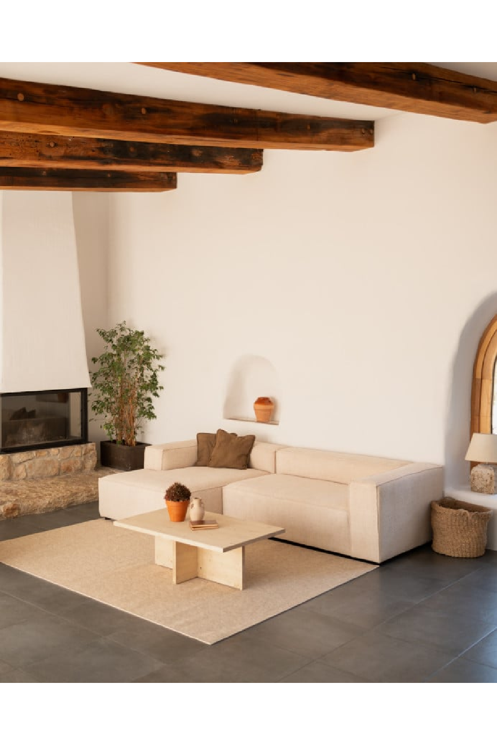 Rectangular Solid Wood Coffee Table | Decowood Tena | Oroa.com