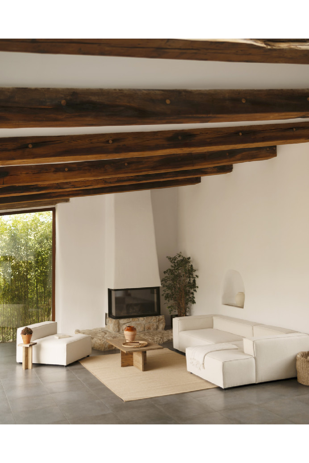 Rectangular Solid Wood Coffee Table | Decowood Tena | Oroa.com