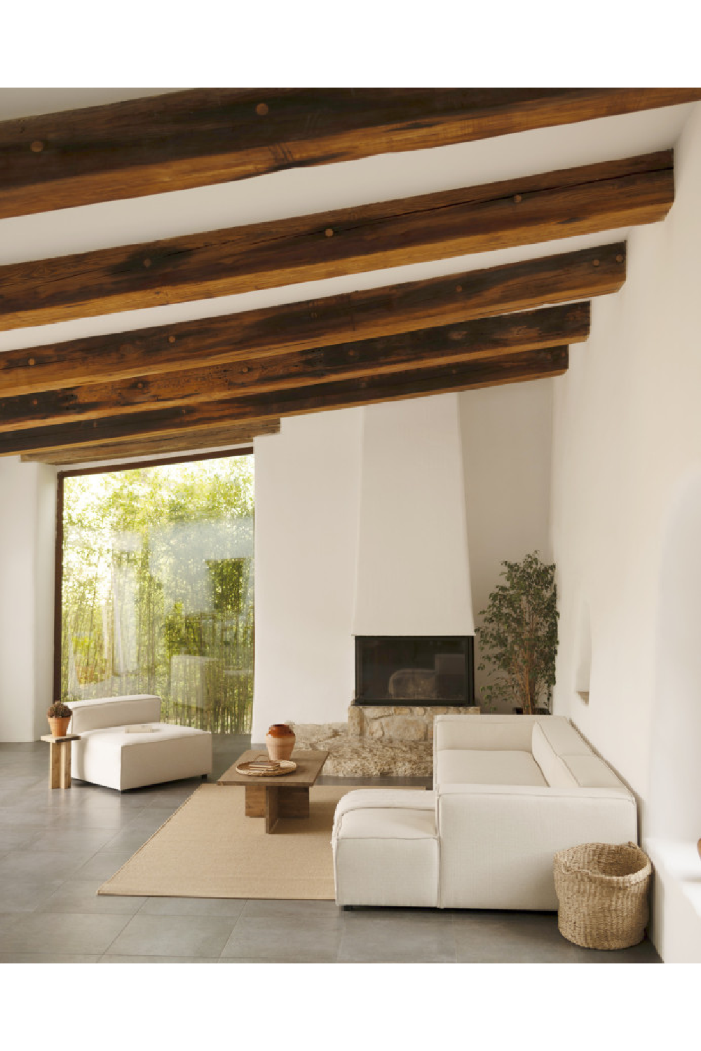 Rectangular Solid Wood Coffee Table | Decowood Tena | Oroa.com