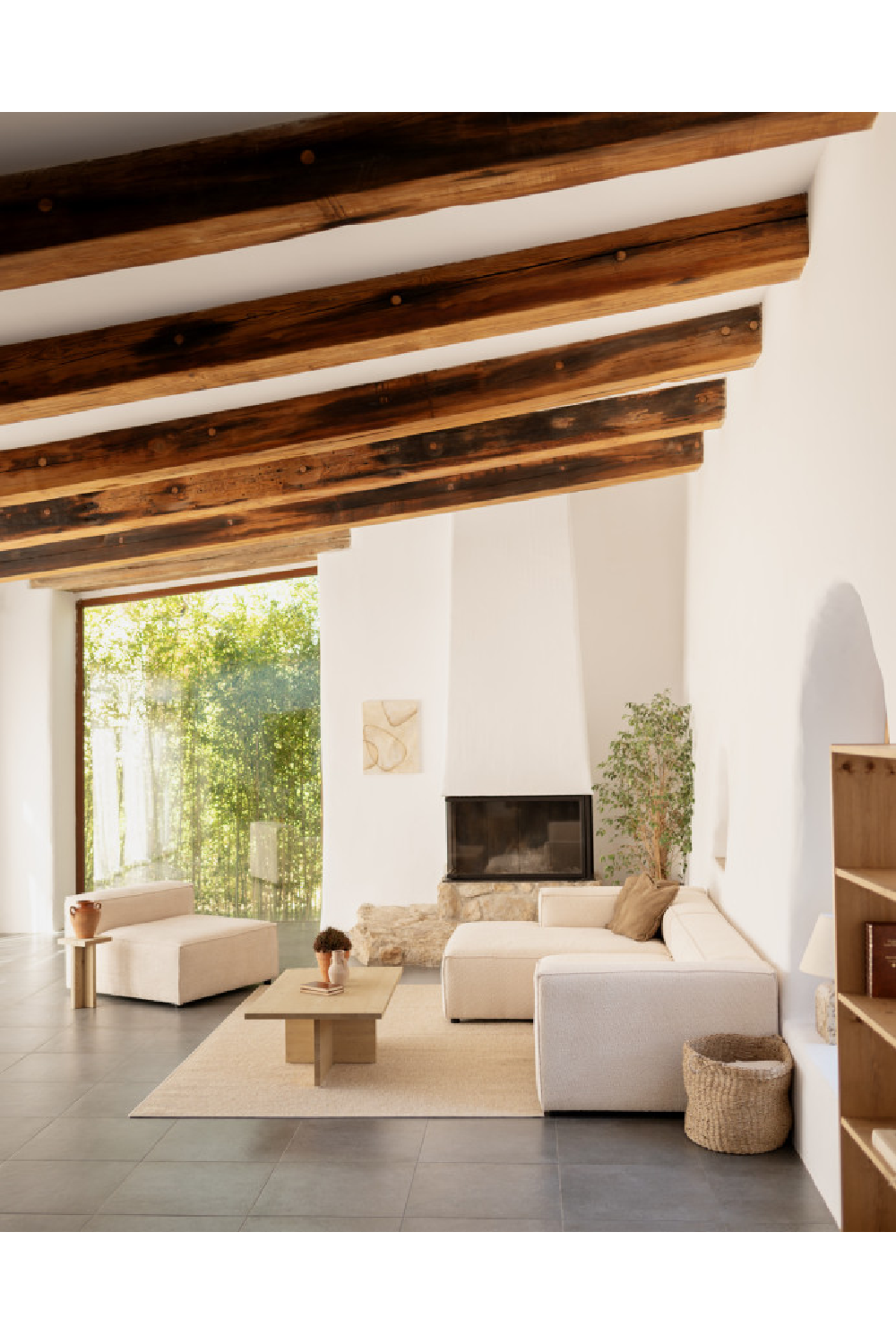 Rectangular Solid Wood Coffee Table | Decowood Tena | Oroa.com