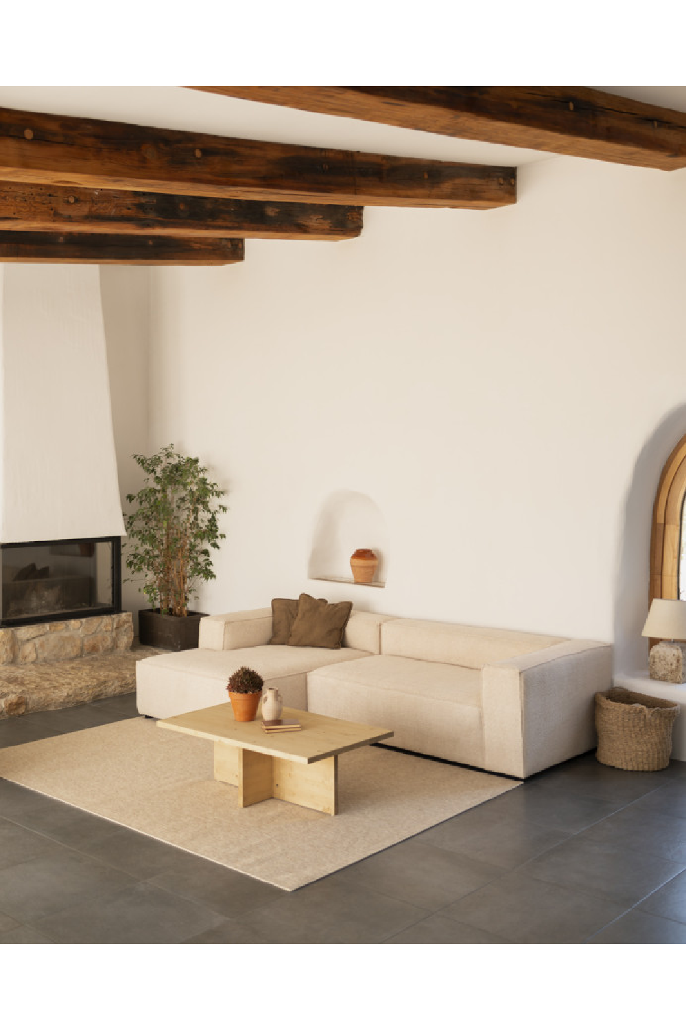 Rectangular Solid Wood Coffee Table | Decowood Tena | Oroa.com