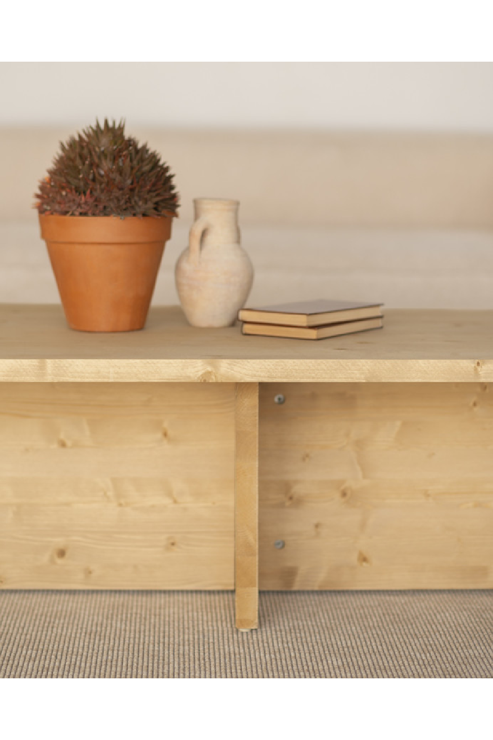 Rectangular Solid Wood Coffee Table | Decowood Tena | Oroa.com