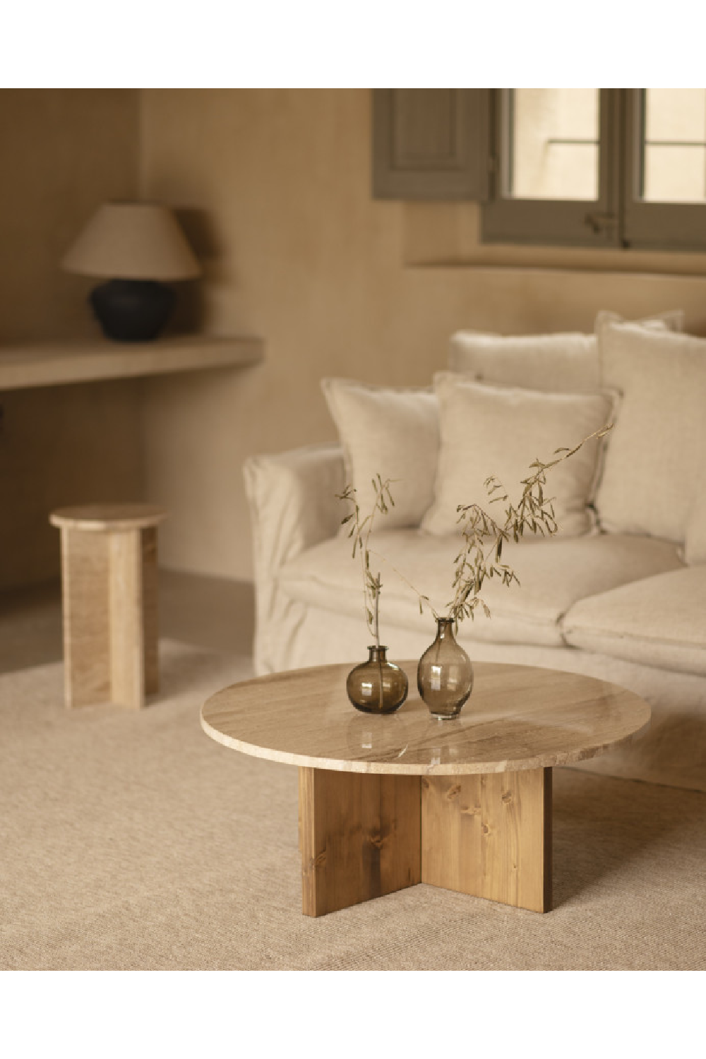 Round Marble Coffee Table | Decowood Tuscany | Oroa.com