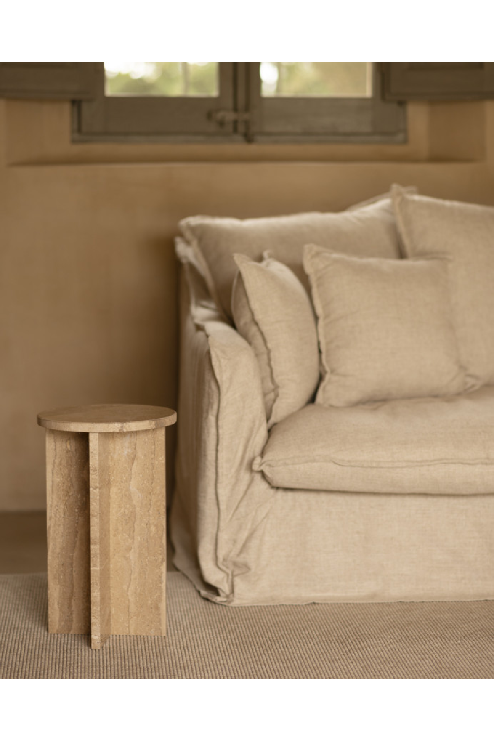 Round Marble Side Table | Decowood Tuscany | Oroa.com