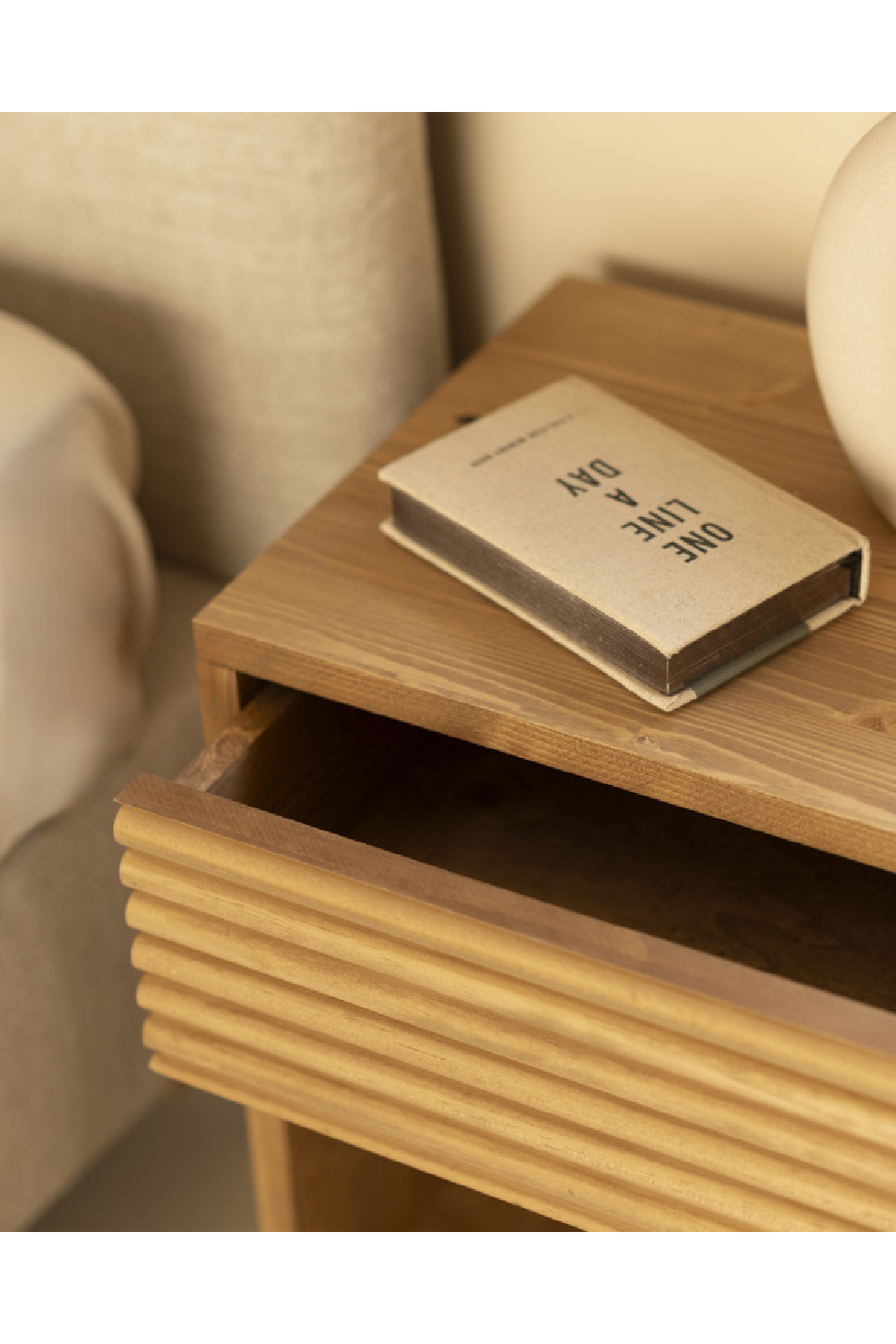 Fluted Drawer Nightstand | Decowood Ubud | OROA.com