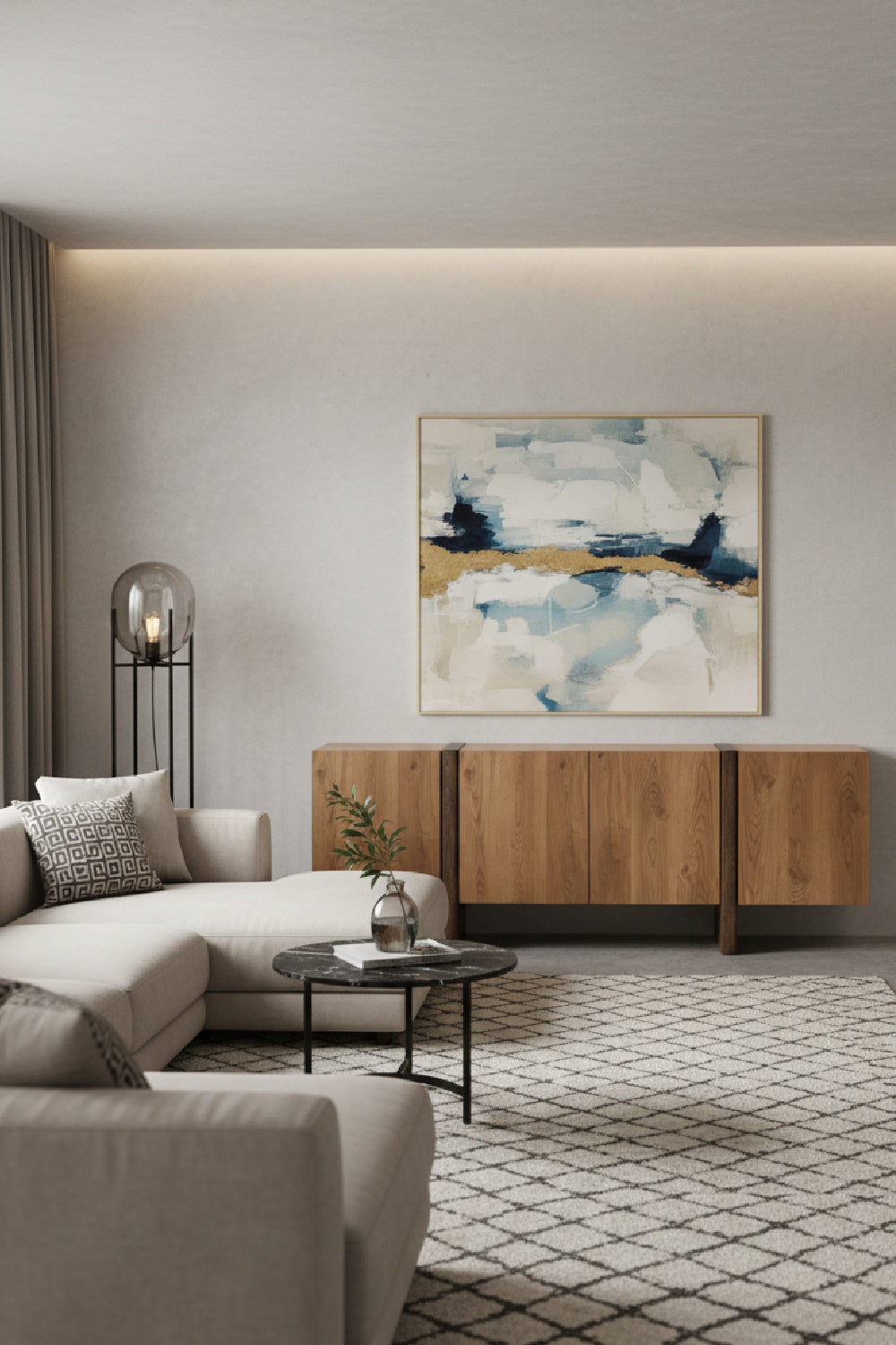 Wooden 2-Door Sideboard by Splendido Ewan, alternate view 2