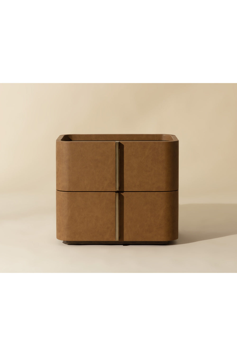 Leather-Look 2-Drawer Nightstand | Splendido Jamille | Oroa.com