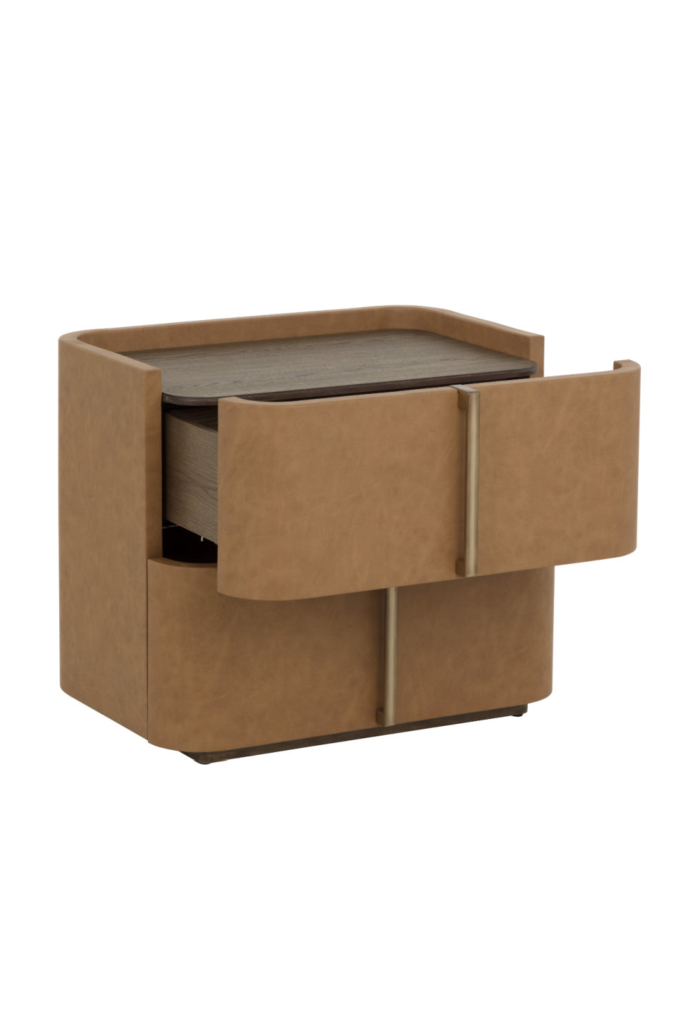 Leather-Look 2-Drawer Nightstand by Splendido Jamille, alternate view 19