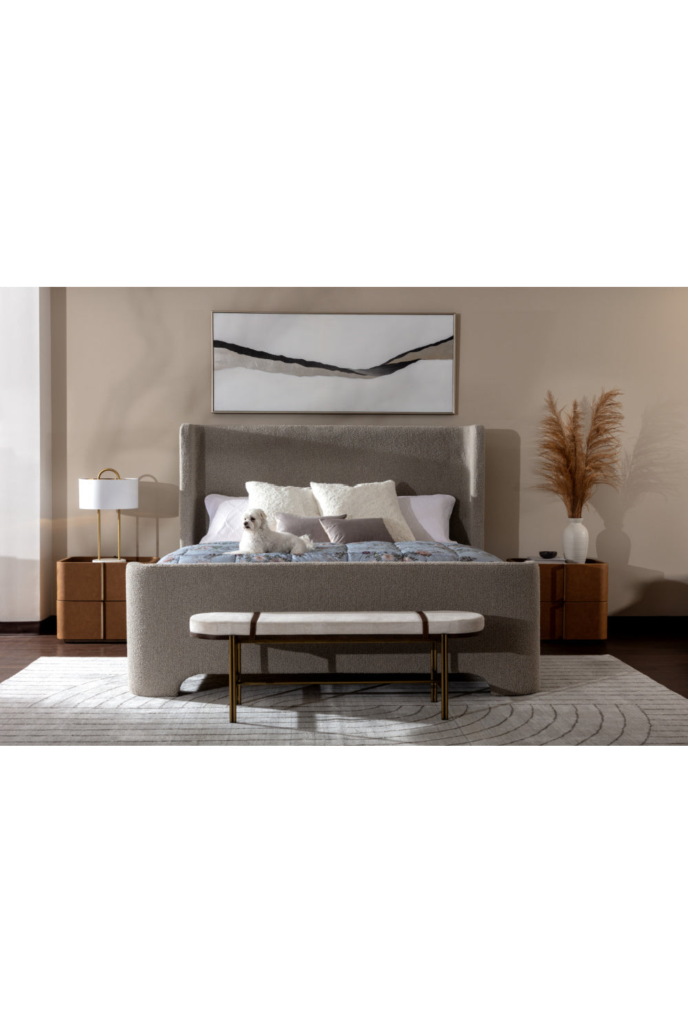 Leather-Look 2-Drawer Nightstand by Splendido Jamille, alternate view 27