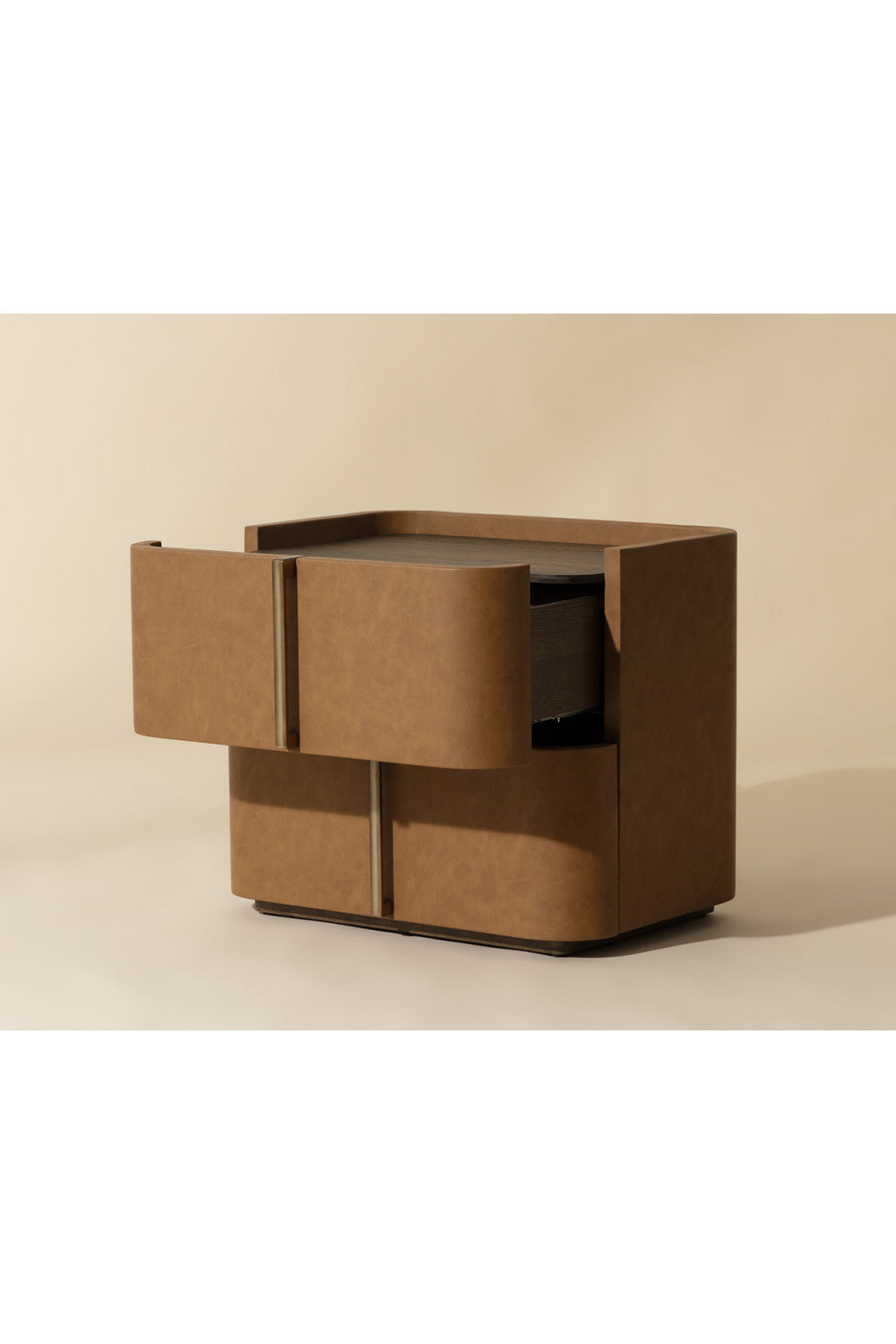 Leather-Look 2-Drawer Nightstand by Splendido Jamille, alternate view 24