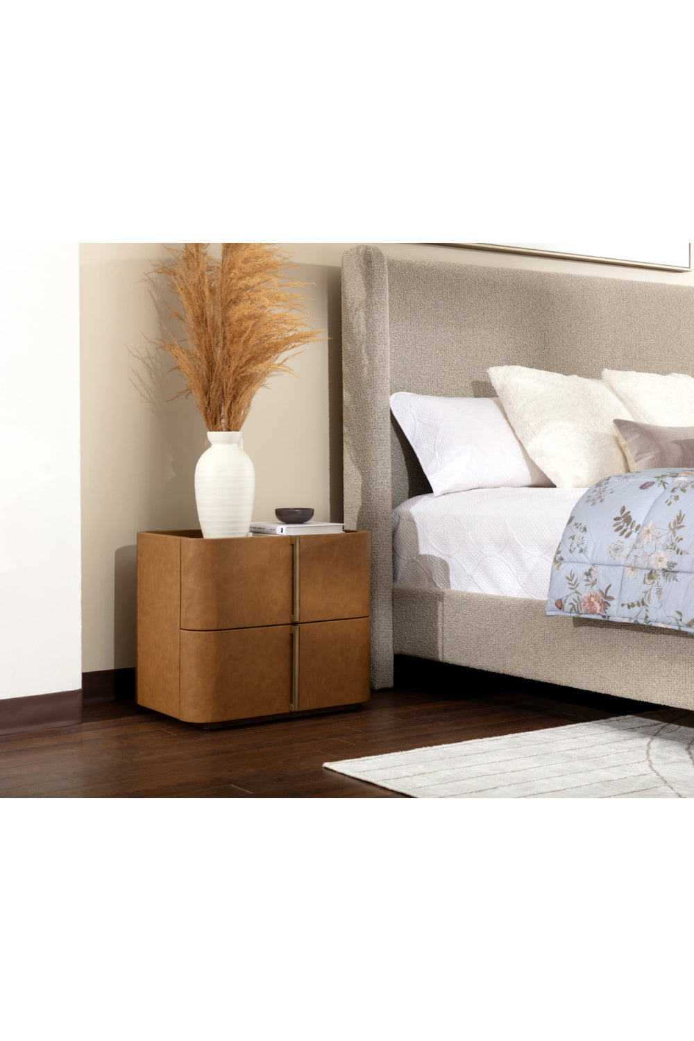 Leather-Look 2-Drawer Nightstand by Splendido Jamille, alternate view 26