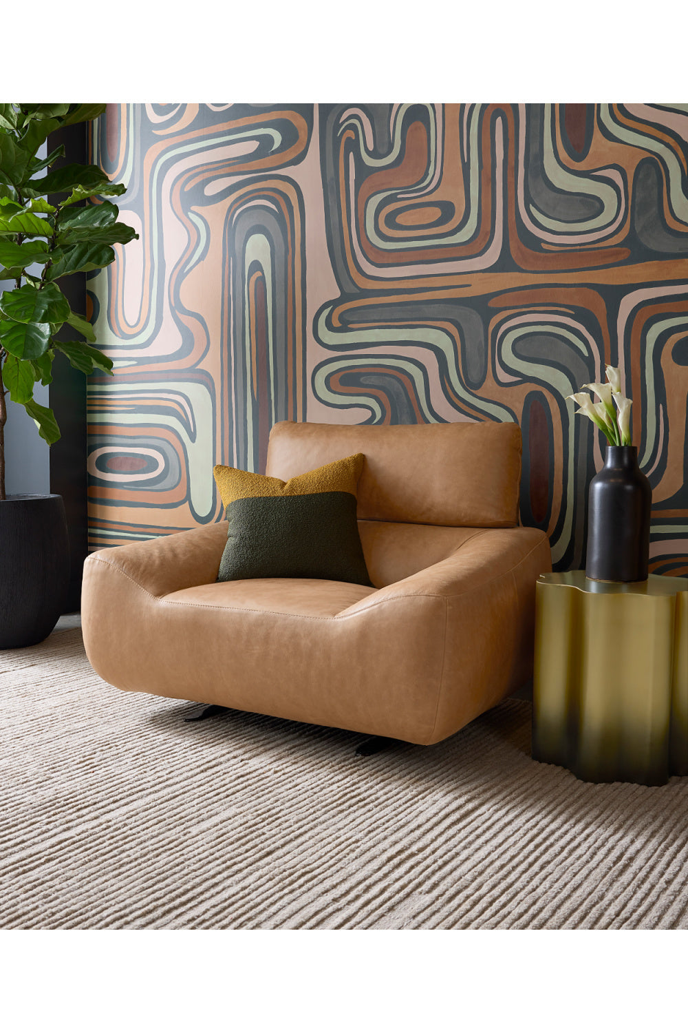Hand-woven Wool Area Rug by Splendido Deva, alternate view 52