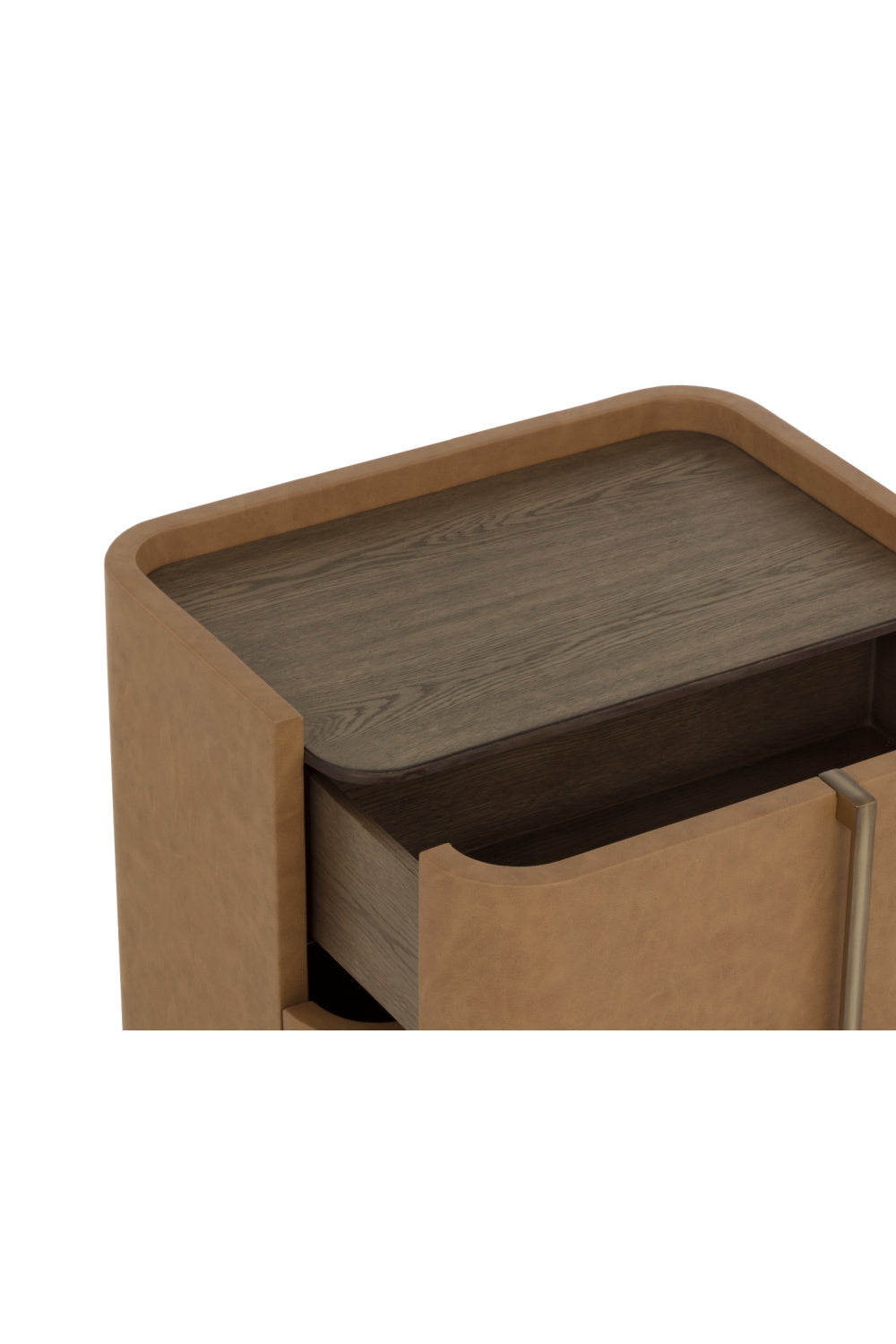 Leather-Look 2-Drawer Nightstand | Splendido Jamille | Oroa.com