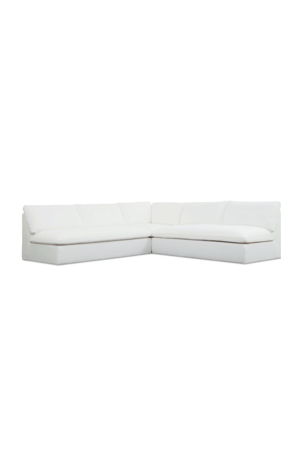 3-Piece White Outdoor Modular Sofa | Novi Living Miles | Oroa.com